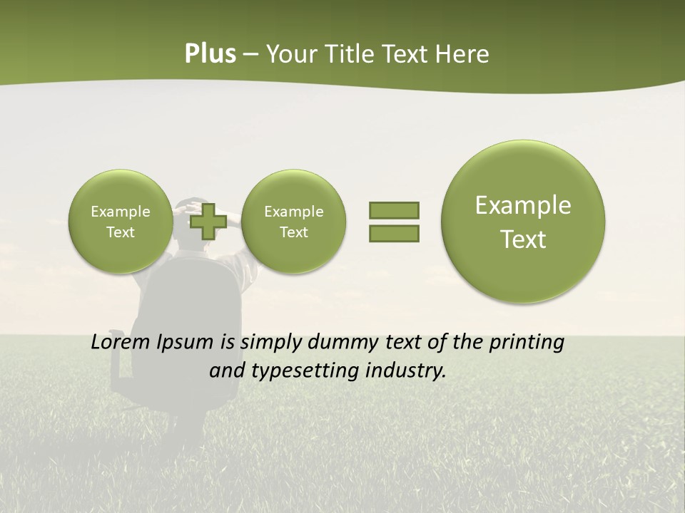 Young Sitting Angle PowerPoint Template