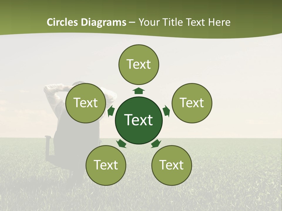 Young Sitting Angle PowerPoint Template