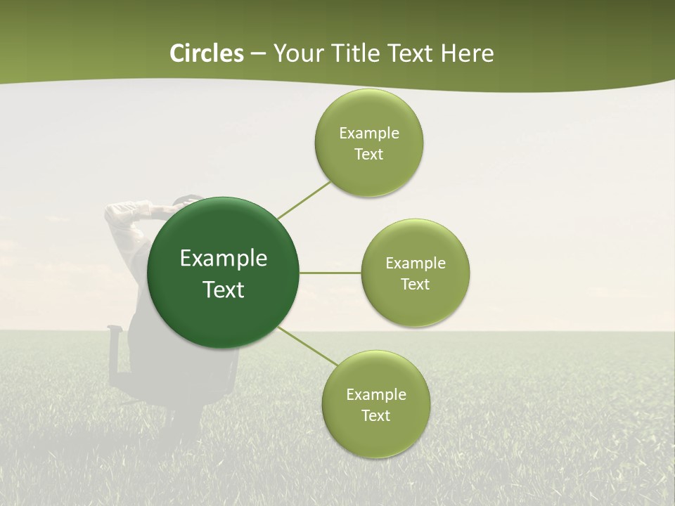 Young Sitting Angle PowerPoint Template