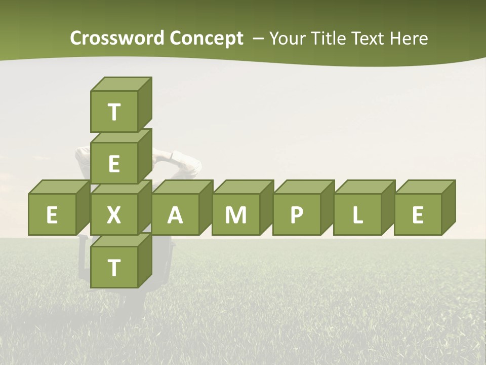 Young Sitting Angle PowerPoint Template