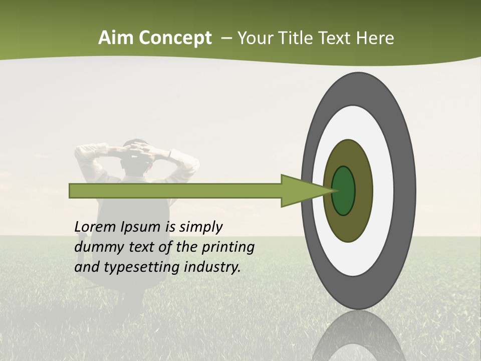 Young Sitting Angle PowerPoint Template