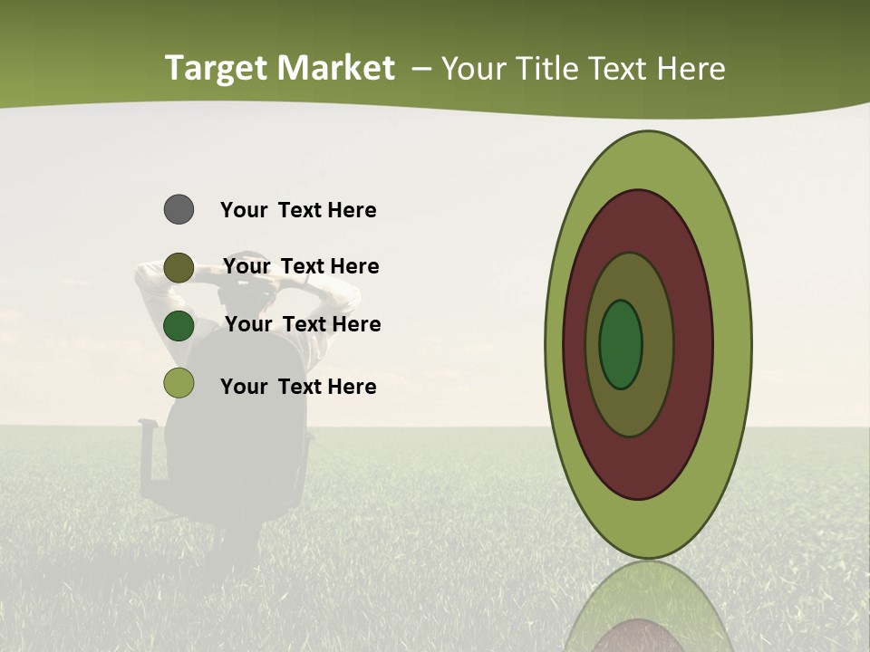 Young Sitting Angle PowerPoint Template