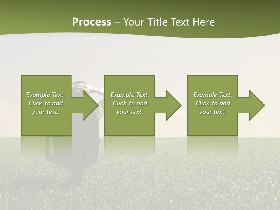 Young Sitting Angle PowerPoint Template