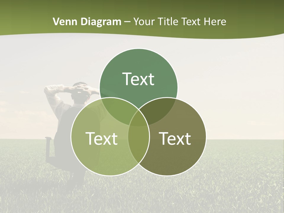 Young Sitting Angle PowerPoint Template