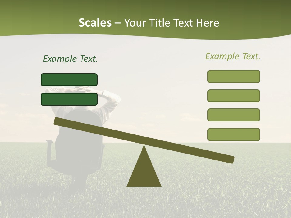 Young Sitting Angle PowerPoint Template