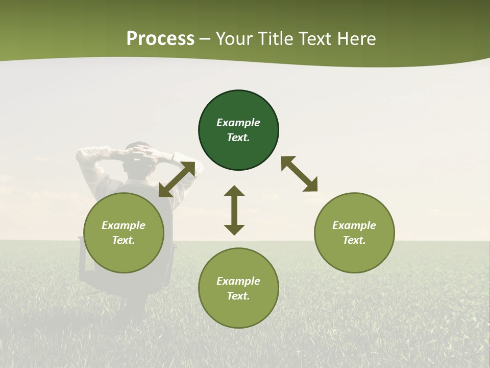 Young Sitting Angle PowerPoint Template