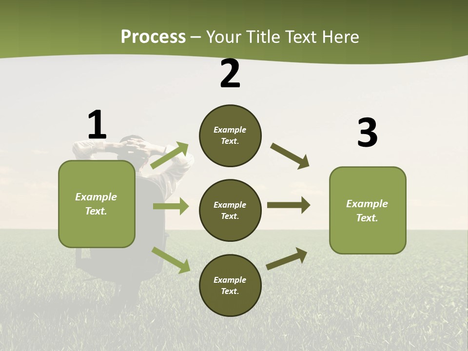 Young Sitting Angle PowerPoint Template