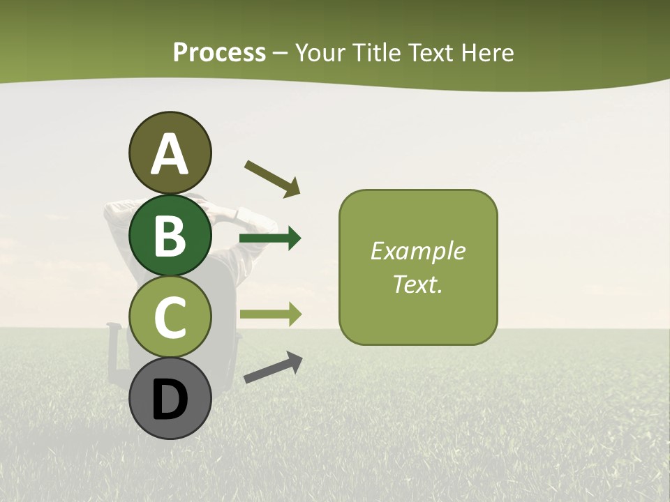 Young Sitting Angle PowerPoint Template