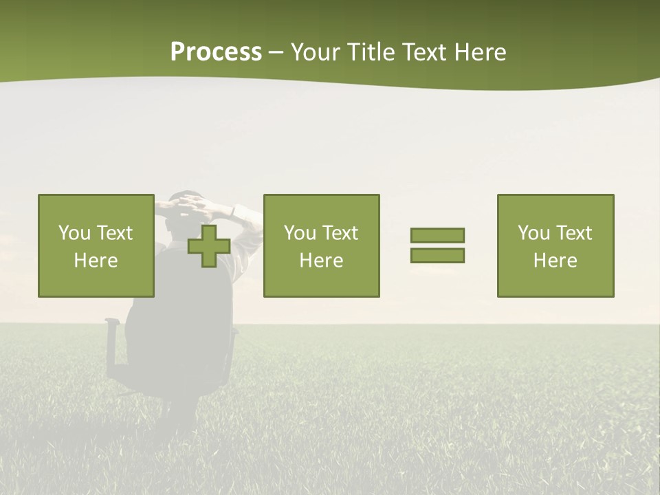Young Sitting Angle PowerPoint Template