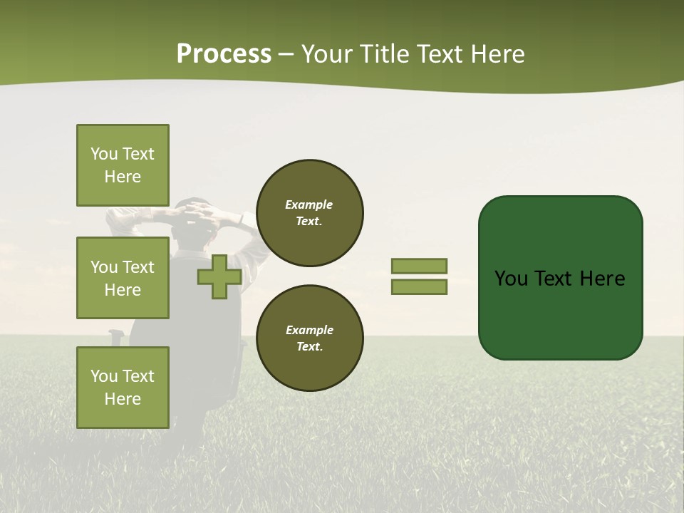 Young Sitting Angle PowerPoint Template