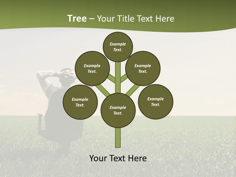 Young Sitting Angle PowerPoint Template