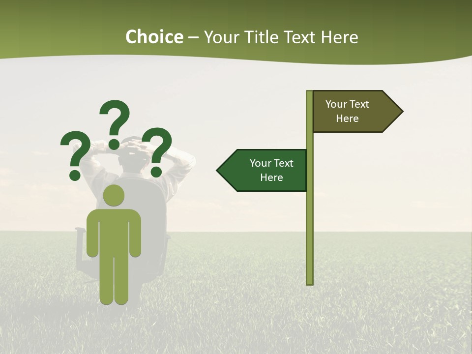 Young Sitting Angle PowerPoint Template