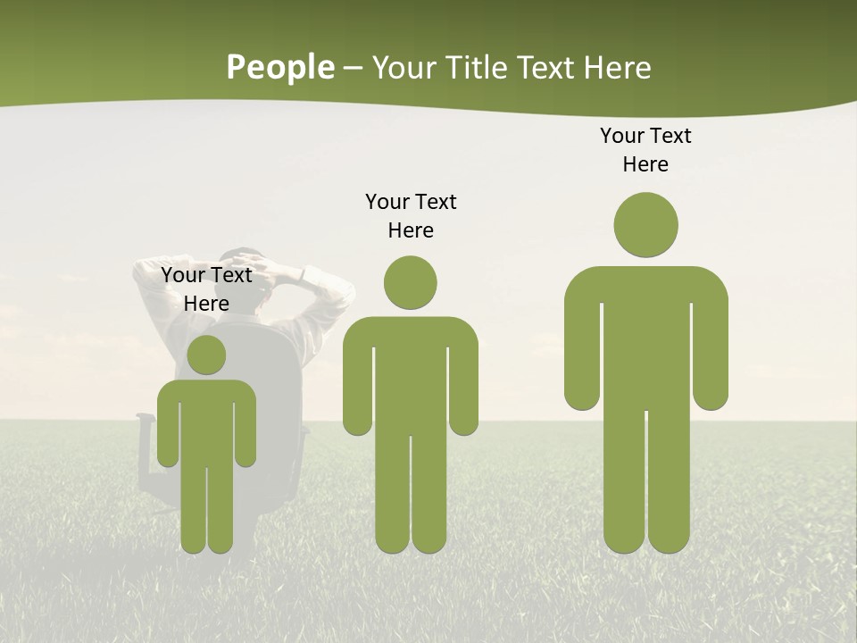 Young Sitting Angle PowerPoint Template