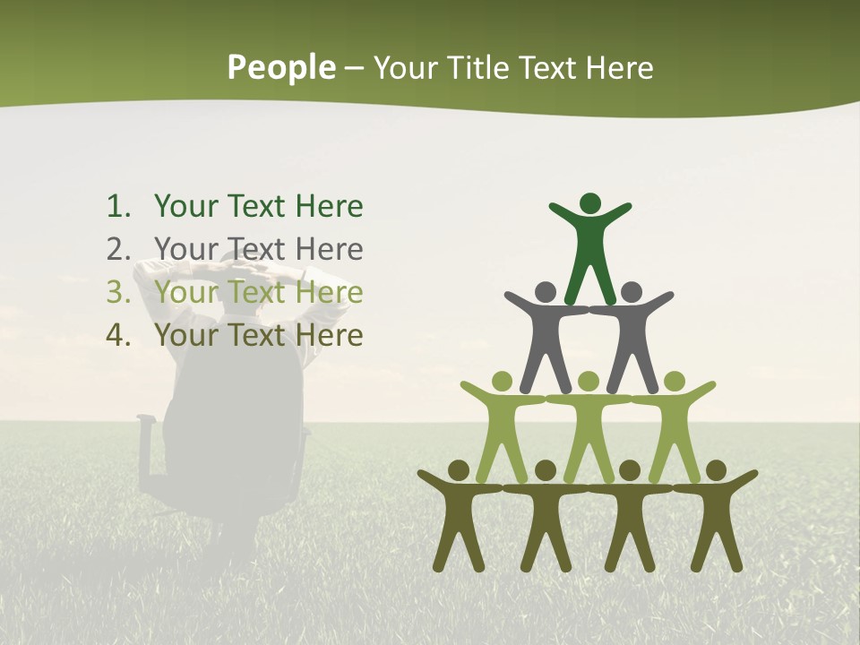 Young Sitting Angle PowerPoint Template