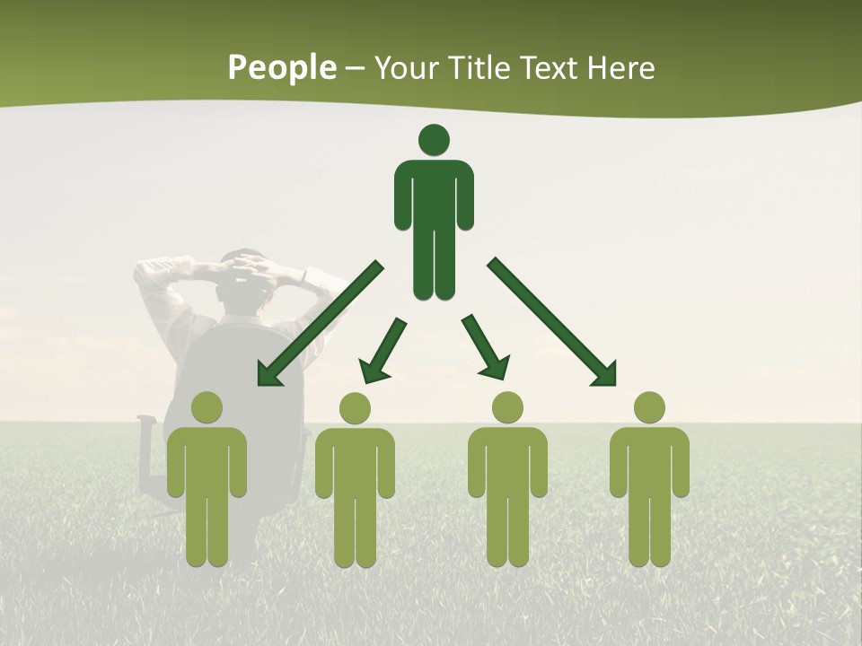 Young Sitting Angle PowerPoint Template