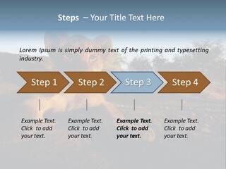 A Lion Cub Laying Down On A Dirt Road PowerPoint Template