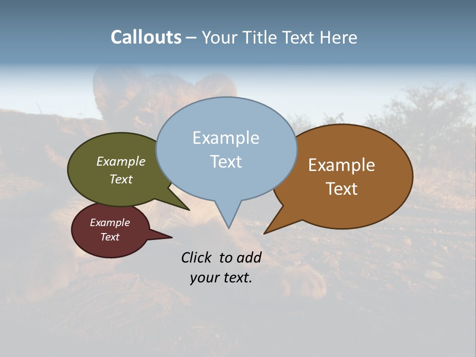 A Lion Cub Laying Down On A Dirt Road PowerPoint Template