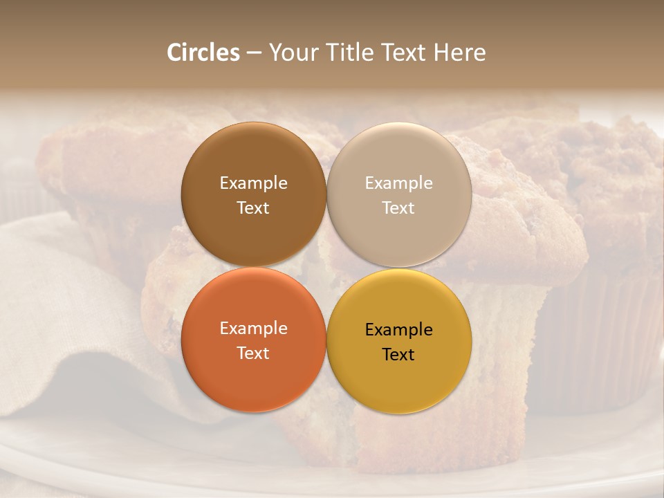 A White Plate Topped With Muffins On Top Of A Table PowerPoint Template