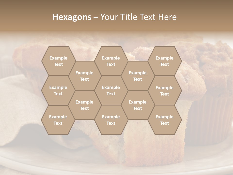 A White Plate Topped With Muffins On Top Of A Table PowerPoint Template