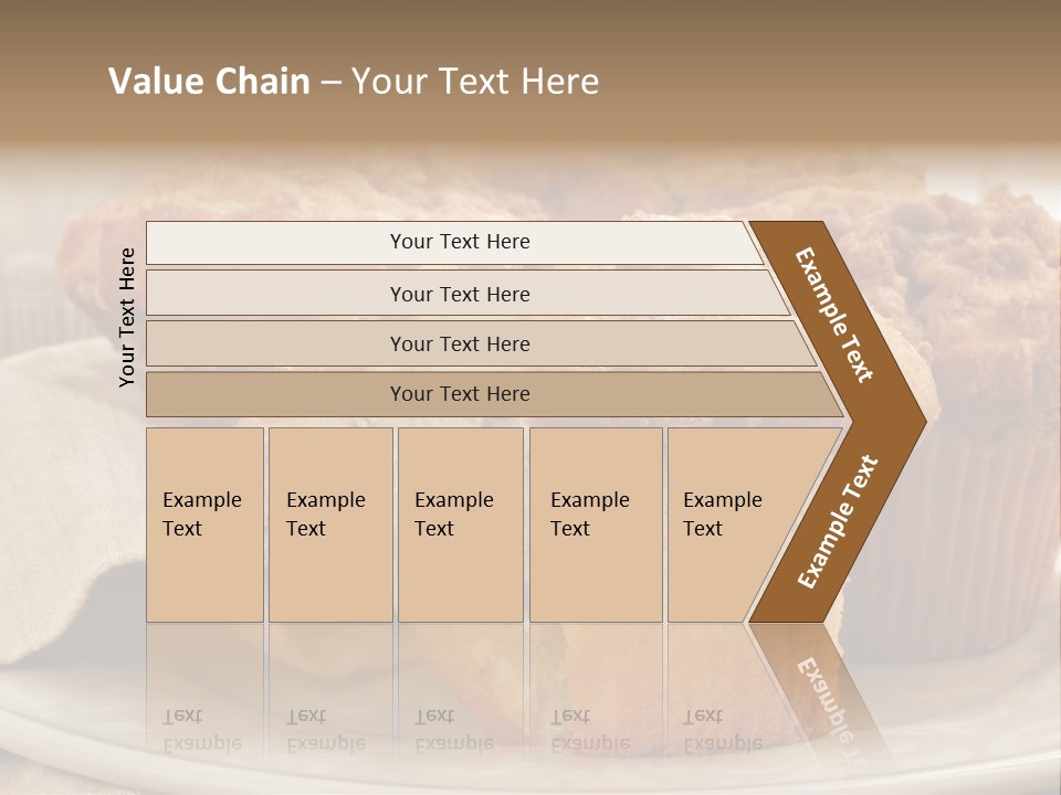 A White Plate Topped With Muffins On Top Of A Table PowerPoint Template