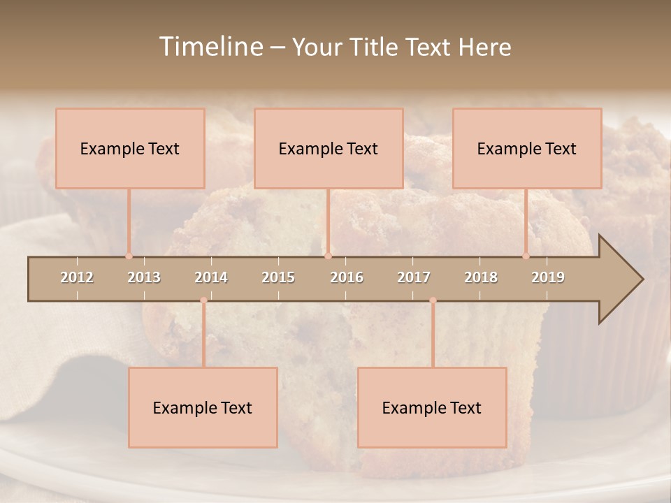 A White Plate Topped With Muffins On Top Of A Table PowerPoint Template