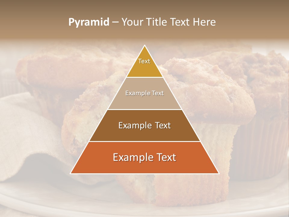 A White Plate Topped With Muffins On Top Of A Table PowerPoint Template