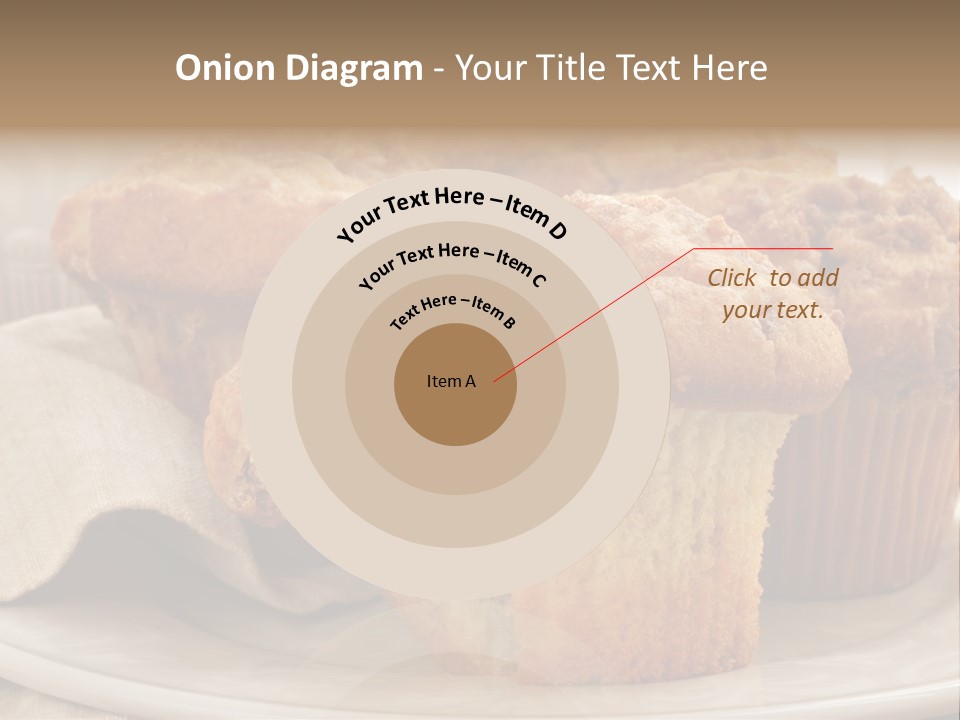 A White Plate Topped With Muffins On Top Of A Table PowerPoint Template