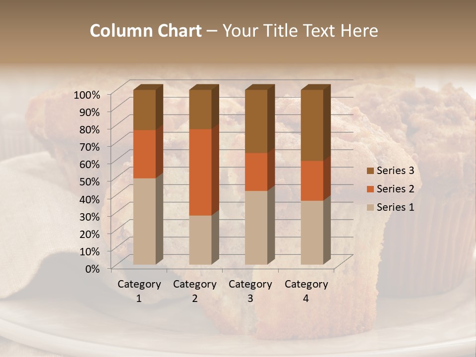 A White Plate Topped With Muffins On Top Of A Table PowerPoint Template