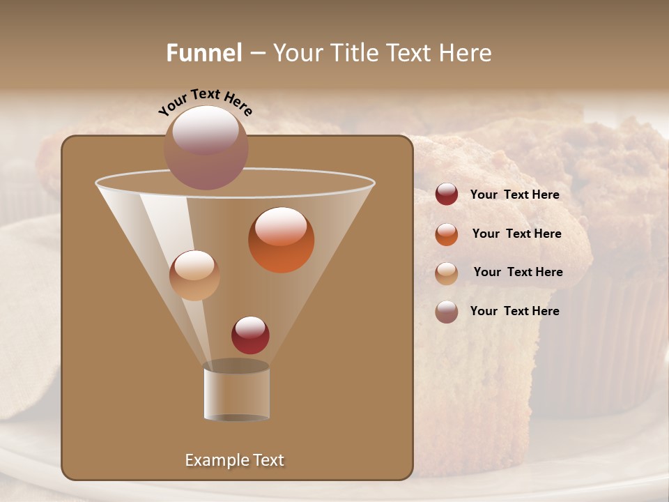 A White Plate Topped With Muffins On Top Of A Table PowerPoint Template
