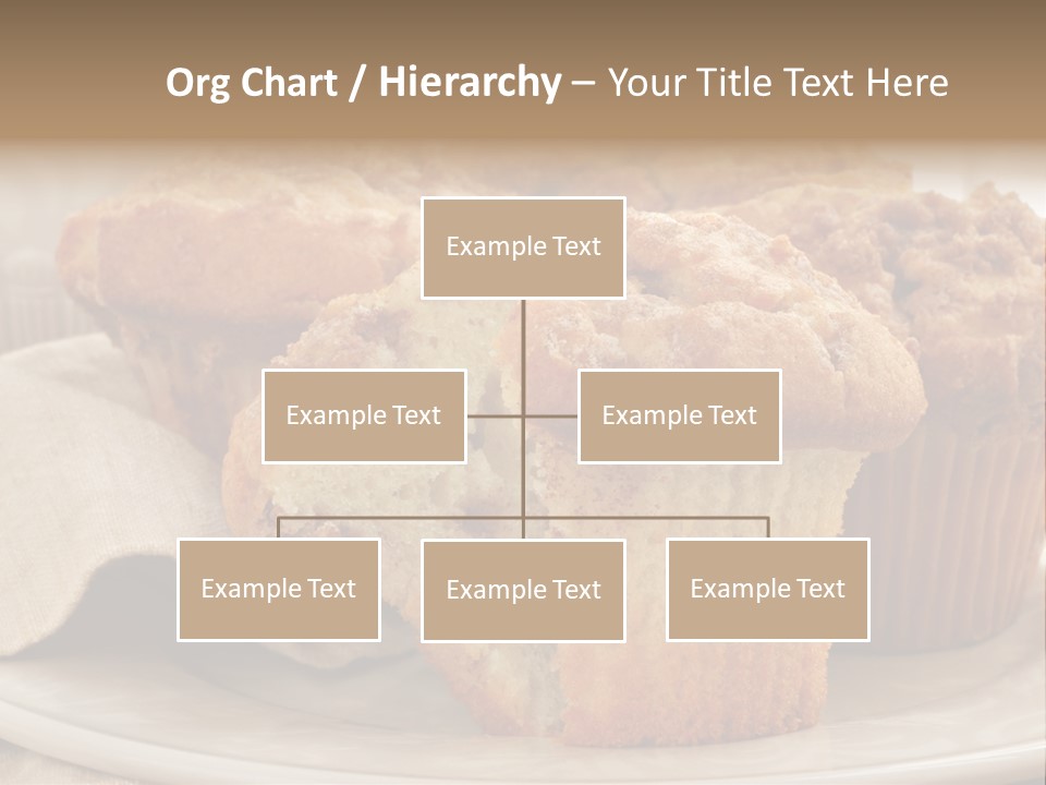 A White Plate Topped With Muffins On Top Of A Table PowerPoint Template