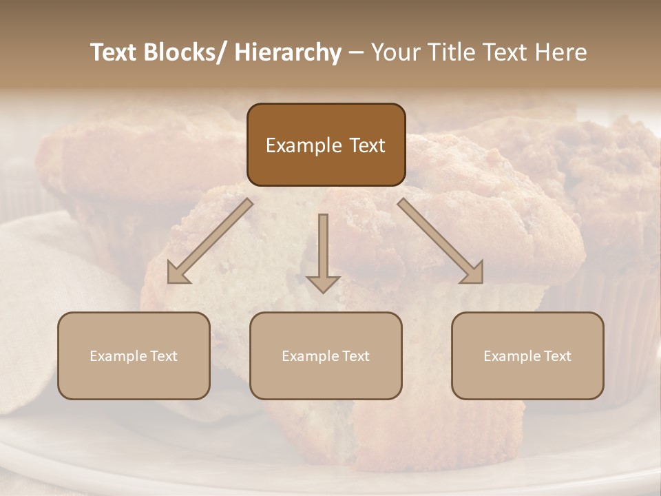 A White Plate Topped With Muffins On Top Of A Table PowerPoint Template