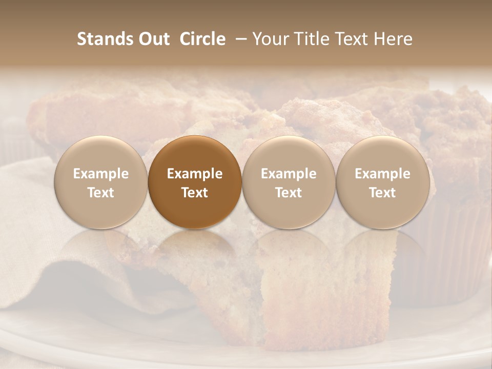 A White Plate Topped With Muffins On Top Of A Table PowerPoint Template