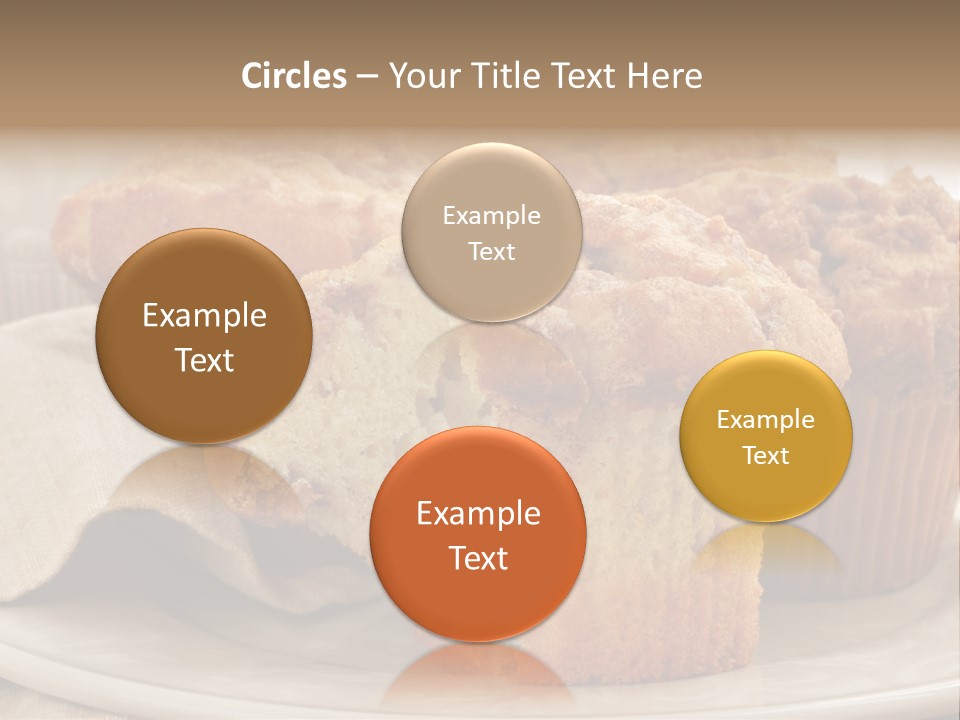 A White Plate Topped With Muffins On Top Of A Table PowerPoint Template