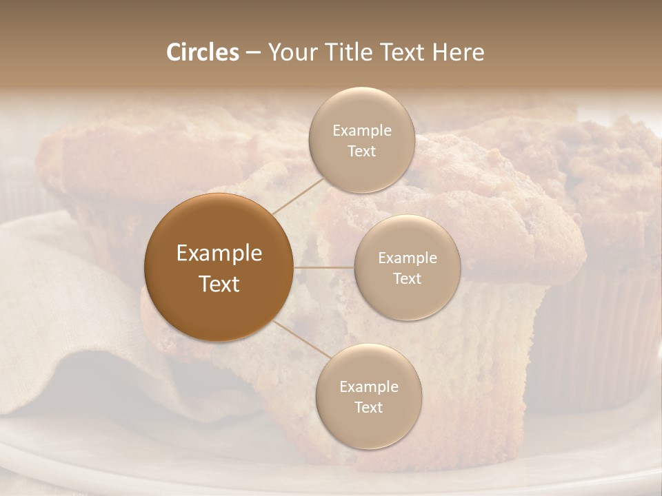 A White Plate Topped With Muffins On Top Of A Table PowerPoint Template