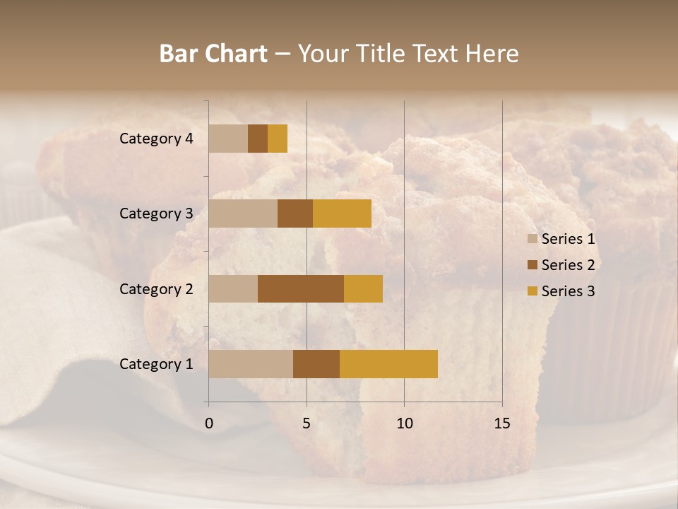 A White Plate Topped With Muffins On Top Of A Table PowerPoint Template