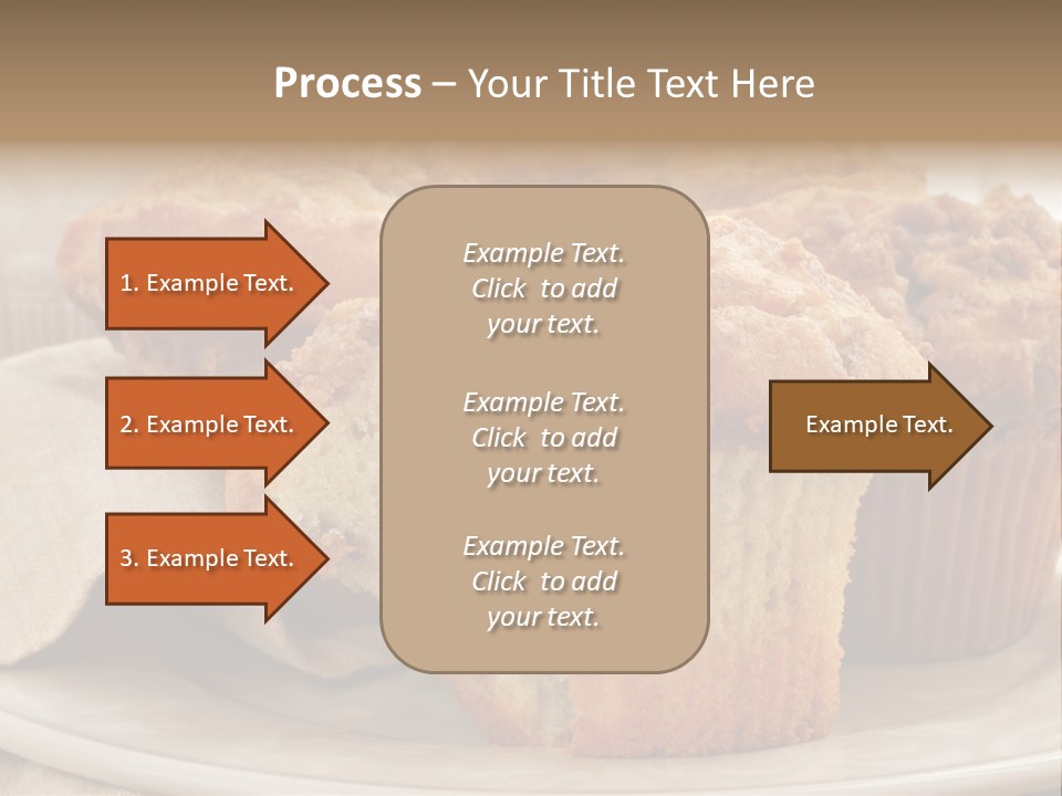 A White Plate Topped With Muffins On Top Of A Table PowerPoint Template