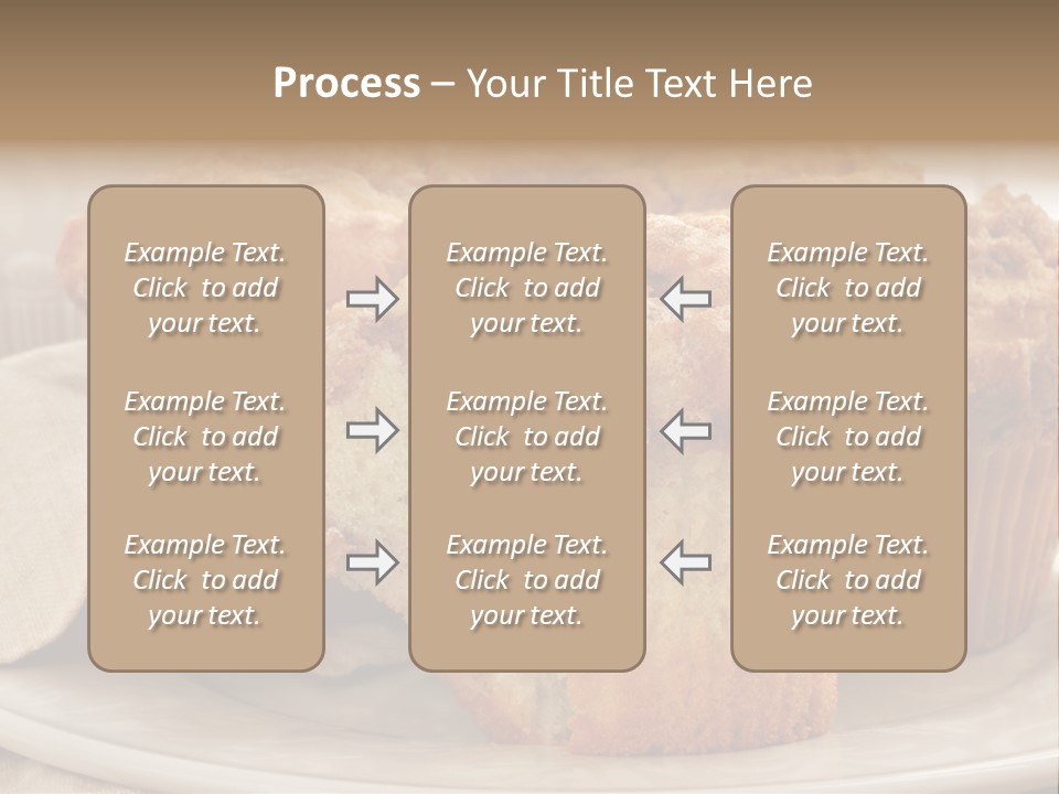 A White Plate Topped With Muffins On Top Of A Table PowerPoint Template