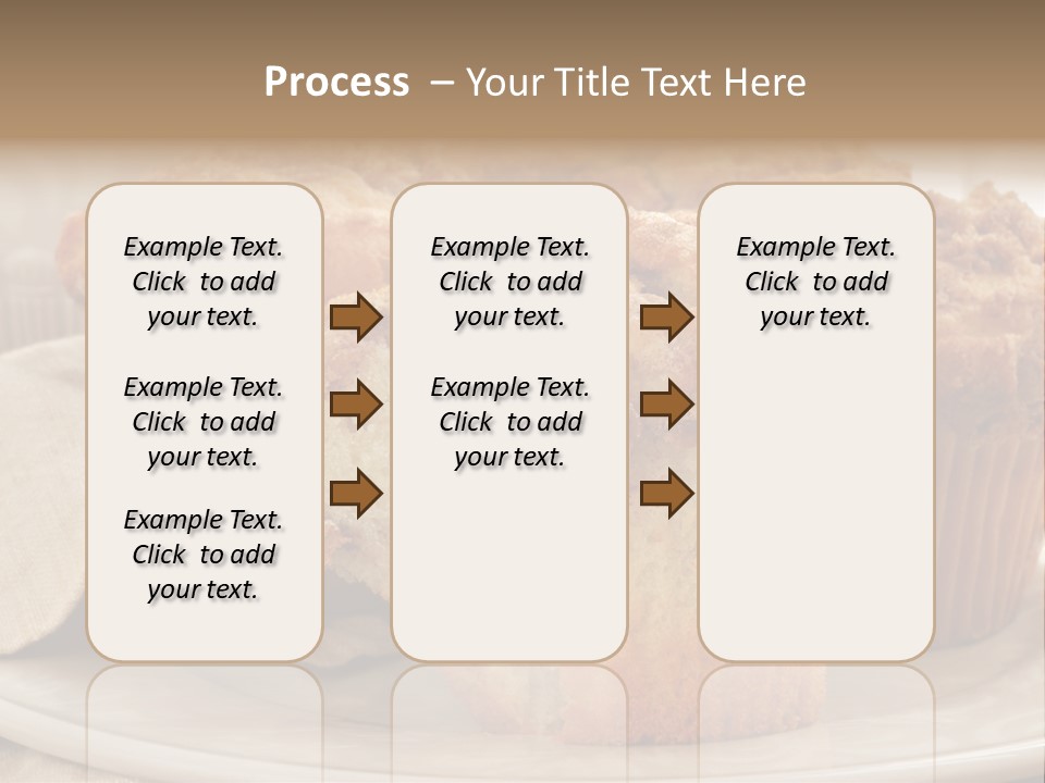 A White Plate Topped With Muffins On Top Of A Table PowerPoint Template