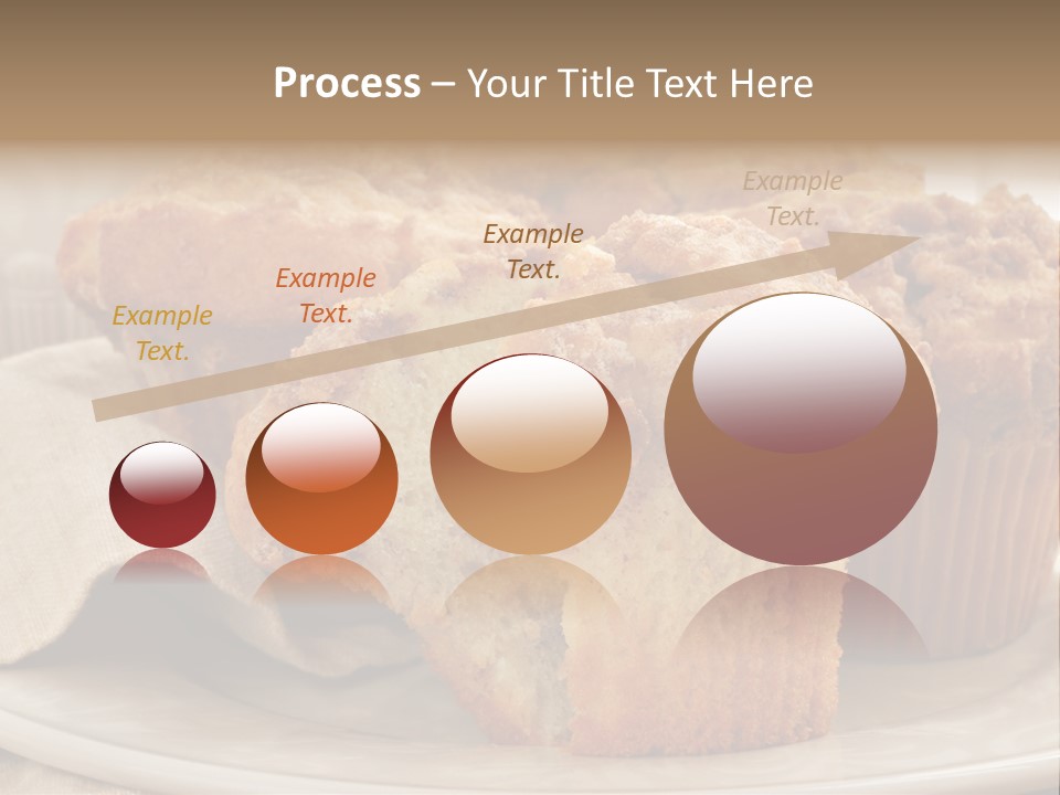 A White Plate Topped With Muffins On Top Of A Table PowerPoint Template
