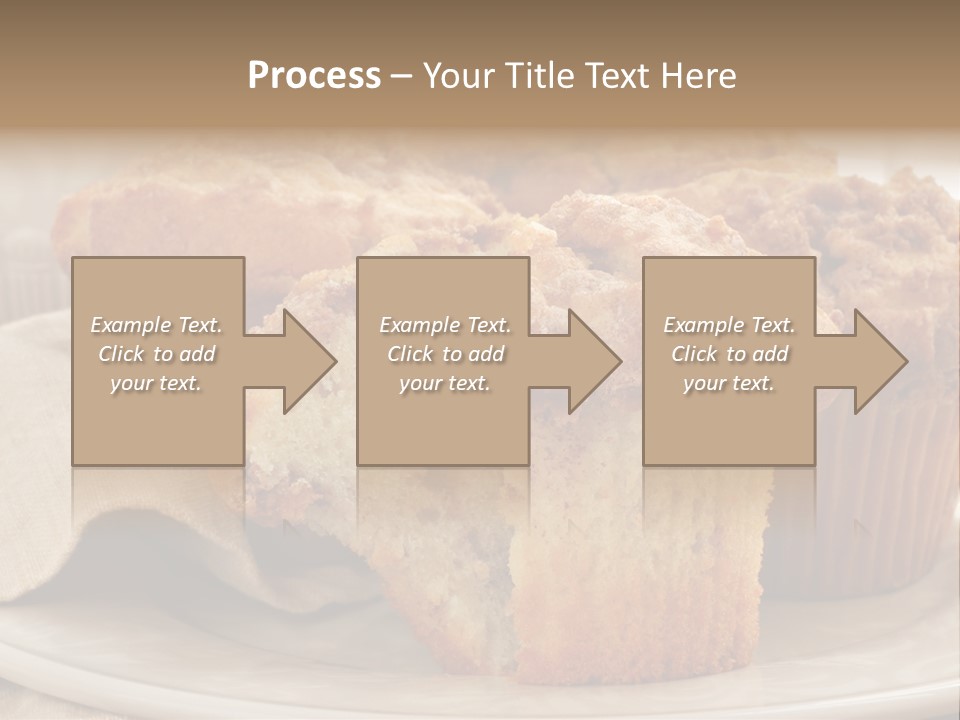A White Plate Topped With Muffins On Top Of A Table PowerPoint Template