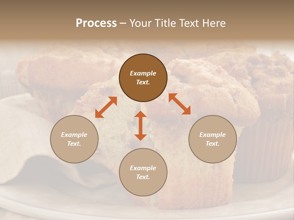 A White Plate Topped With Muffins On Top Of A Table PowerPoint Template
