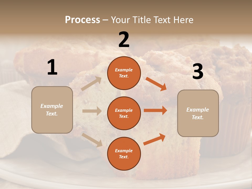A White Plate Topped With Muffins On Top Of A Table PowerPoint Template