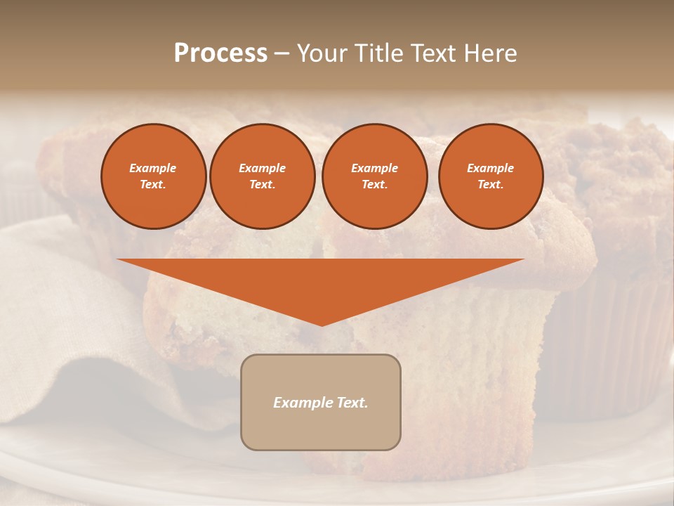 A White Plate Topped With Muffins On Top Of A Table PowerPoint Template