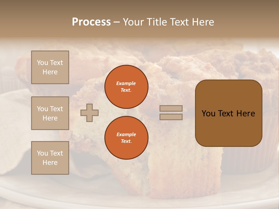 A White Plate Topped With Muffins On Top Of A Table PowerPoint Template