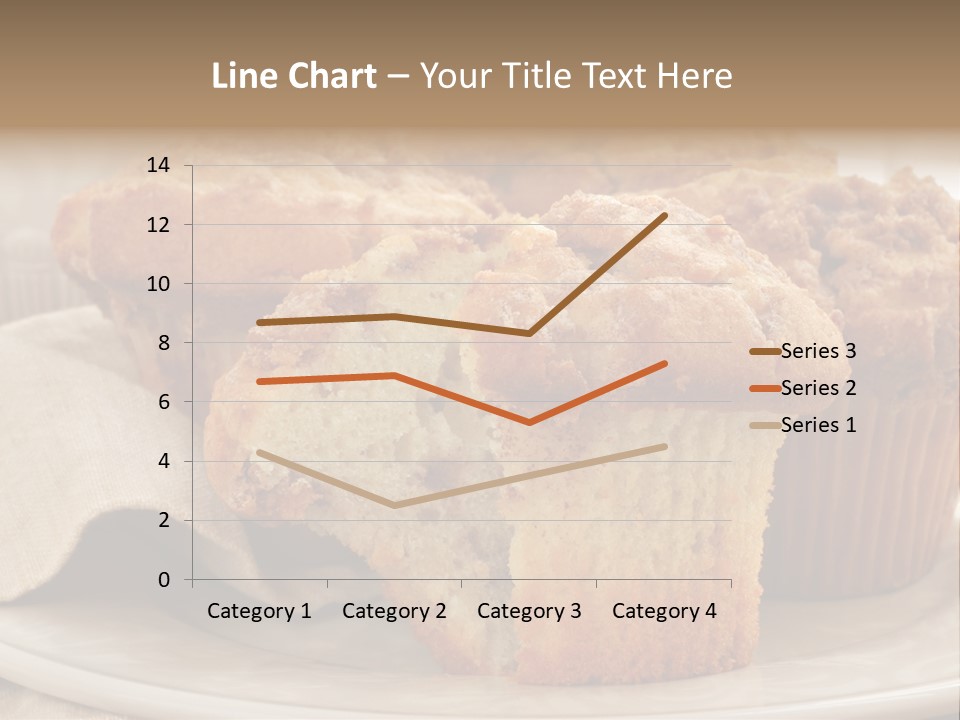 A White Plate Topped With Muffins On Top Of A Table PowerPoint Template