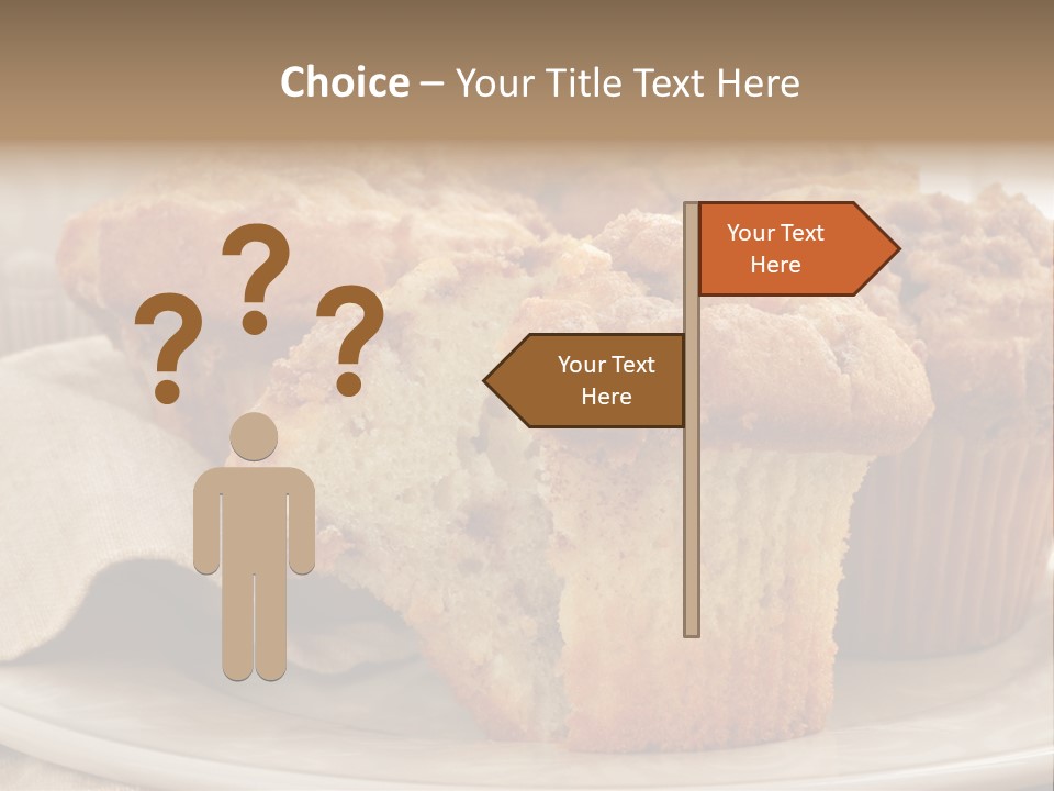 A White Plate Topped With Muffins On Top Of A Table PowerPoint Template