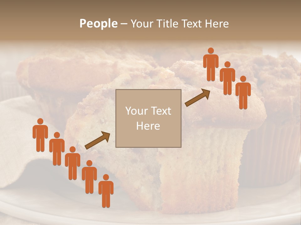A White Plate Topped With Muffins On Top Of A Table PowerPoint Template