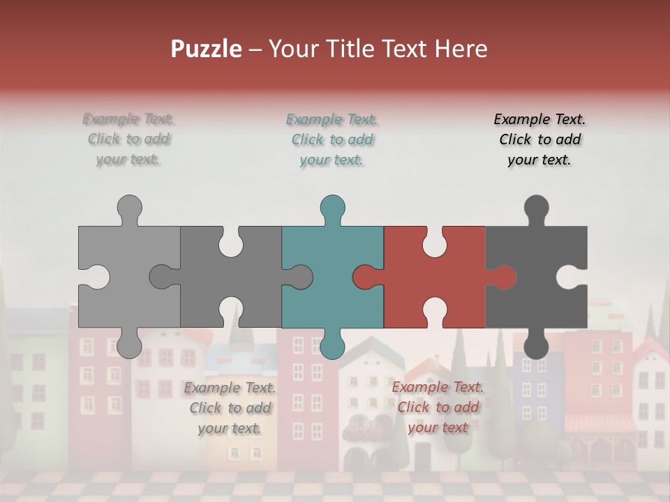 Bright Children Town PowerPoint Template