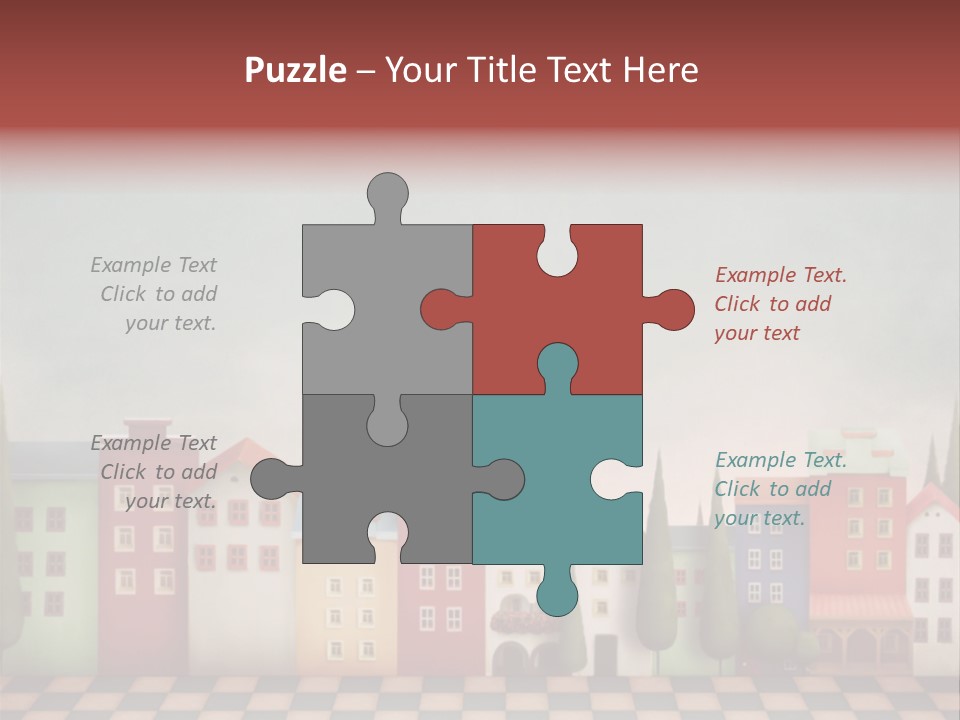 Bright Children Town PowerPoint Template