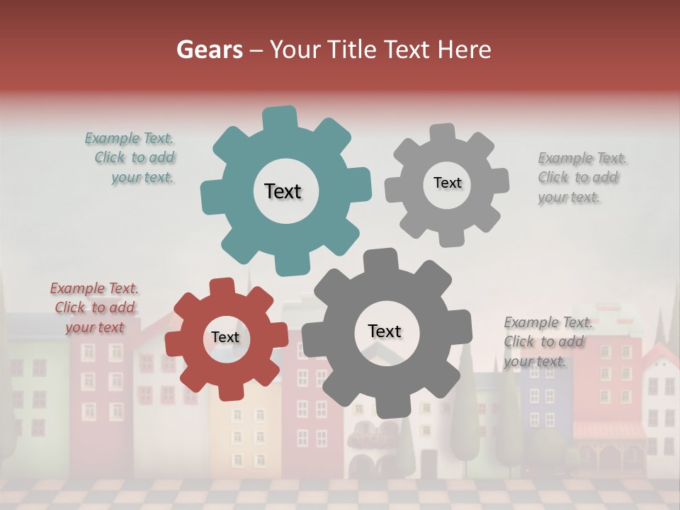 Bright Children Town PowerPoint Template